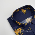 Deep color men's viscosa shirt With Exquisite Workmanship